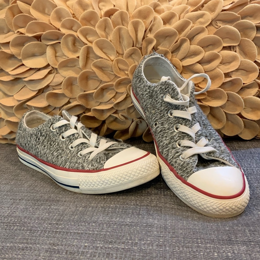Grey Textured Converse Shoes
